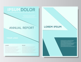 Wall Mural - Annual report. Leaflet brochure. Printable layout, flyer template. Banner design. Magazine cover, poster. Business concept. Vector illustration, eps 10