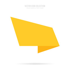 Wall Mural - sticker isolated vector in flat design style. colorful abstract badge or label. origami style.