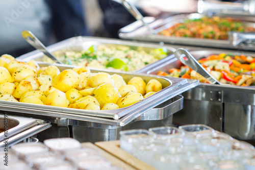 Fotografie, Obraz Buffet Brunch Food Eating Festive Cafe Dining Concept
