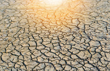 Background Of Dry Cracked Soil Dirt Or Earth During Drought