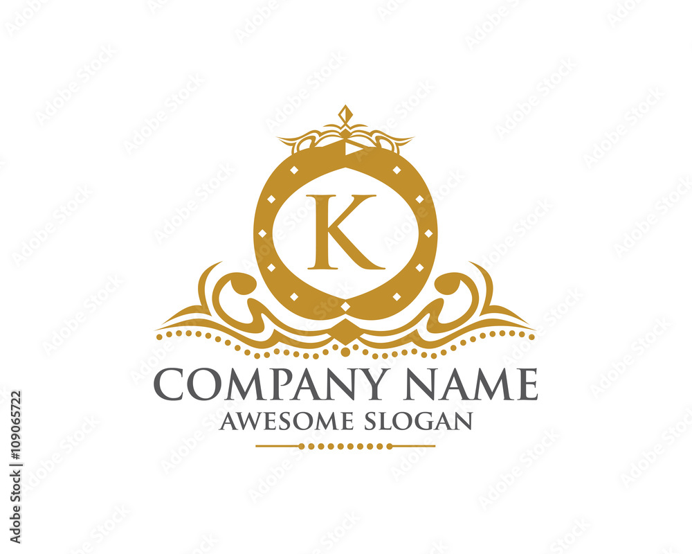 Royal Crown Letter K Logo Stock Vector | Adobe Stock