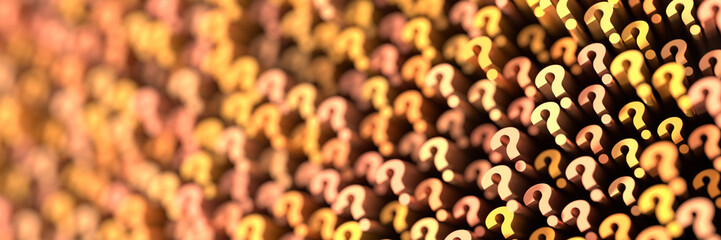 Fototapete - Question mark background, 3d rendering