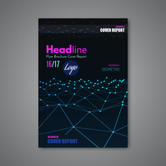 Aufkleber - Science design vector template layout for magazine brochure flyer booklet cover annual report