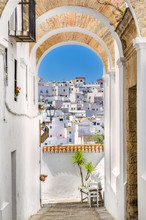 Picturesque Street Of Andalusian Village, Vejer De La Frontera,