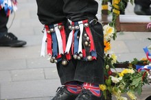 Morris Dancers Bells And Ribbons English British Tradition Stock, Photo, Photograph, Picture, Image, 