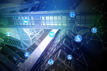 Aufkleber - smart energy, smart grid, abstract image visual