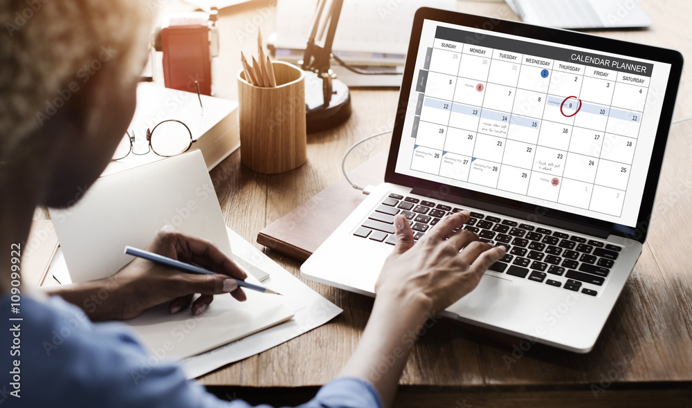 Calendar Planner Organization Management Remind Concept - obrazy, fototapety, plakaty 