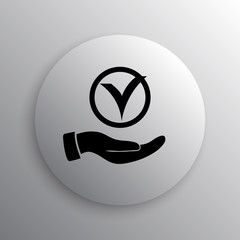 Sticker - Tick with hand icon