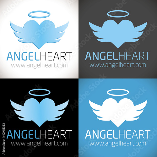 Photographie  cœur ange pure saint logo