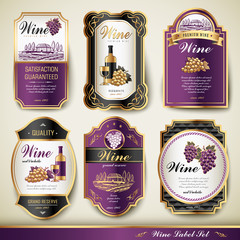 Wall Mural - premium wine labels