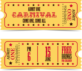 Wall Mural - Carnival ticket