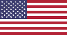 Vector Of American Flag Replaced The Stars With The Weed.