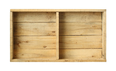 Wall Mural - Wooden box (with clipping path) isolated on white background
