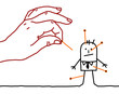 © NLshop - big hand and cartoon businessman - voodoo