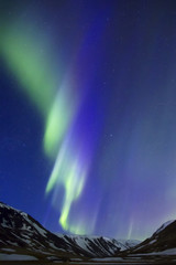beautiful aurora borealis northern lights in iceland
