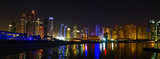Fototapeta Nowy Jork - Dubai Marina Cityscape United Arab Emirates architecture
