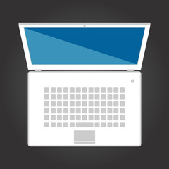 Poster - Laptop top view. eps 10 vector iilustration