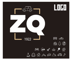 ZQ Initial Logo for your startup venture