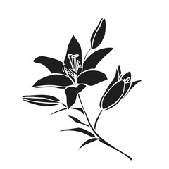 Sticker - Black silhouette Lily.