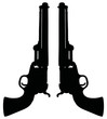 © vostal - Classic Wild West handguns / Hand drawing, vector illustration