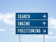 © HstrongART - 3d illustration search engine positioning road sign