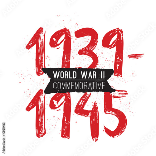 Fotografia World war II commemorative day. Vector design.