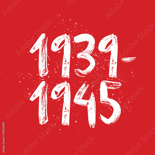 Poster World war II commemorative day. Vector design.