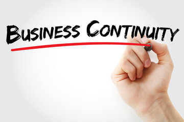 Poster - Hand writing Business Continuity with marker, concept background