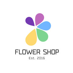 Flower shop vector logo