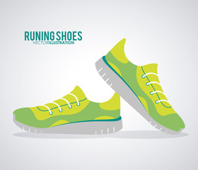 Running  shoes design. fitness concept. white background 