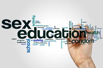 Wall Mural - Sex education word cloud