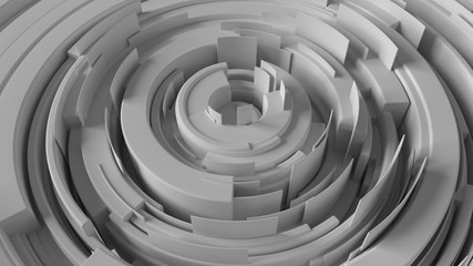 Poster - abstract background made of arcs randomly rotated with different height, 3d rendering