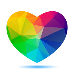 Wall Mural - rainbow heart