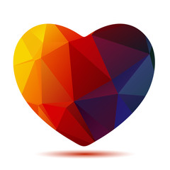 Wall Mural - bright rainbow heart