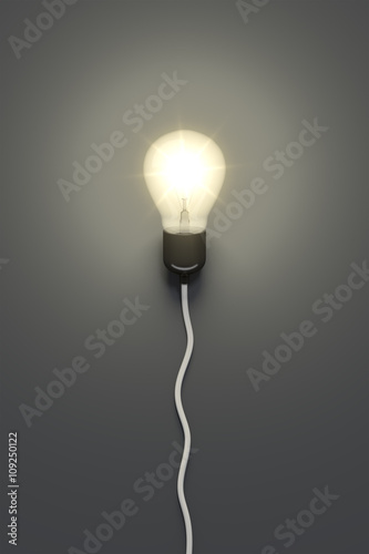 Fotografía light bulb on a grey background