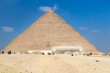 Tourists around The Great Pyramid of Giza, Egypt.