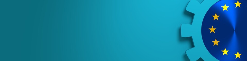 Wall Mural - Web Banner, Header Layout Template. European Eunion industry