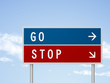 © HstrongART - 3d illustration road sign with go and stop