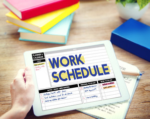 Work Schedule Management Organization Concept