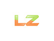 Green Orange shiny LZ letters