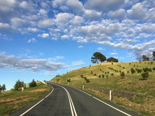The road to the dairy farmer's hill in Canberra