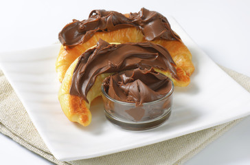 Poster - croissants with chocolate butter