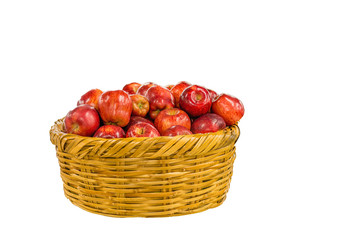 Wall Mural - Basket of Apples in Commercial Kitchen on White