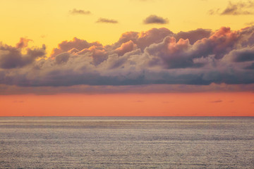 Wall Mural - beautiful cloud over the sea at sunset