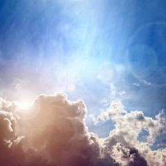 Wall Mural - Cloud and sun background