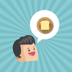 Wall Mural - Sandwich design. healthy food concept. menu icon 