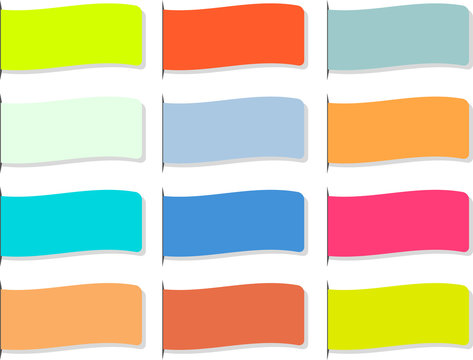 Colorful web stickers vector set