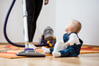 © Martinan - Cleaning home - mother and child