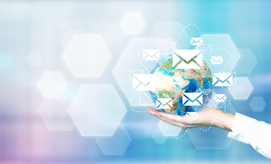 Poster - email network around globe