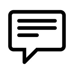 customer feedback chat or discussion chat line art icon for apps and websites